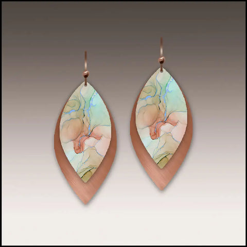 Copper Layered Earrings