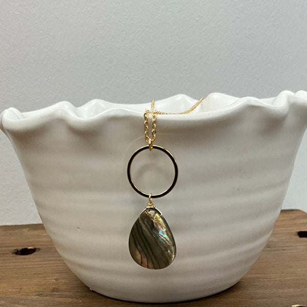 Abalone Circle Necklace