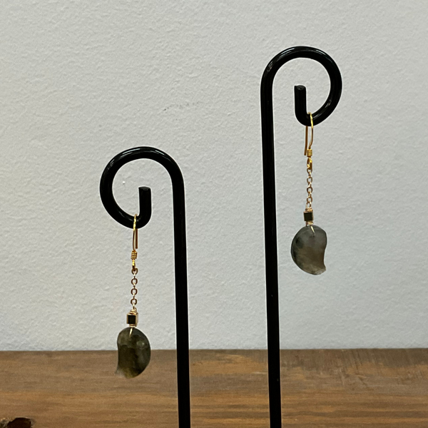 Labradorite Wing Earrings