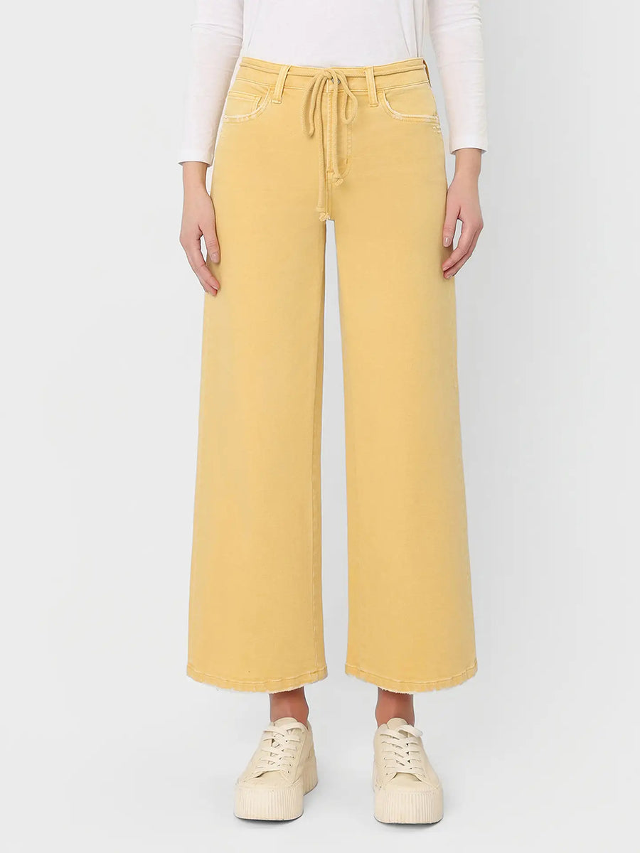 Marigold Hi Rise Wide Leg Crop – Peace by Piece Co.