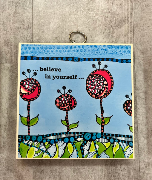 Positive Poppies Plaque