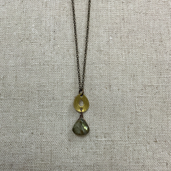 Labradorite Brushed Necklace