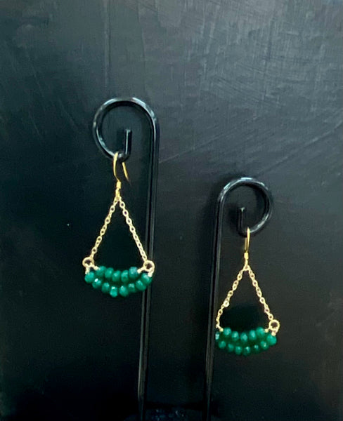 Emerald Onyx Earrings