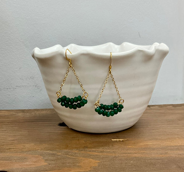 Emerald Onyx Earrings