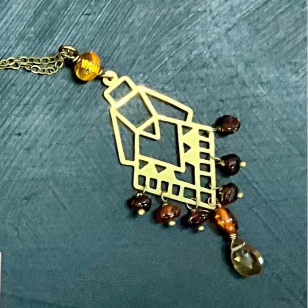 Amber Geo Long Necklace