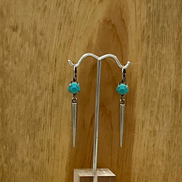 Jess Spike Earrings Turquoise
