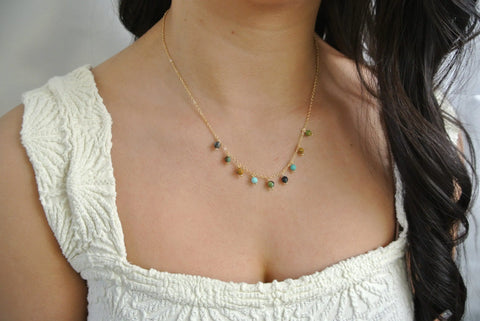 Turquoise Fringe Necklace
