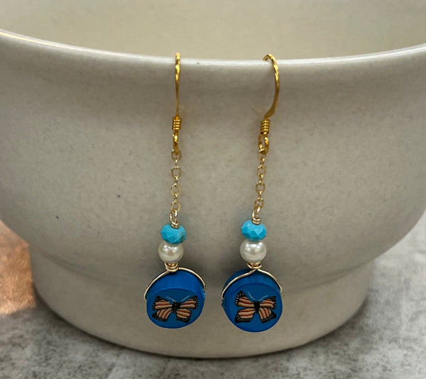 Butterfly Pearl Earrings