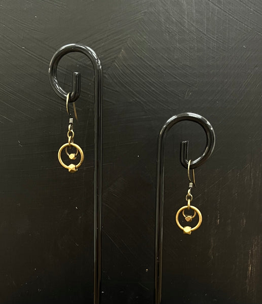 Brass Bead Earrings