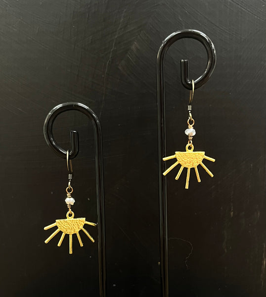 Sunshine Rays Earrings Pyrite