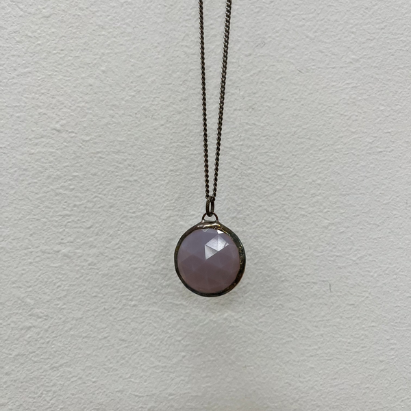 Lilac Bubble Glass Necklace