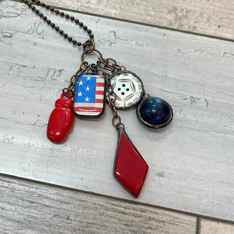 Americana Necklace Red