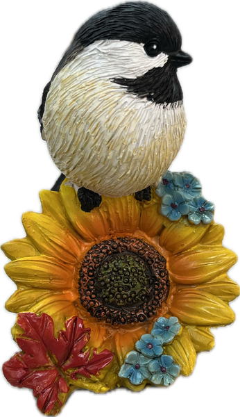 Chickadee on Sunflower