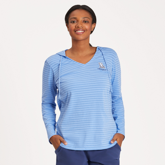 Striped Beach Chair Hooded Tee