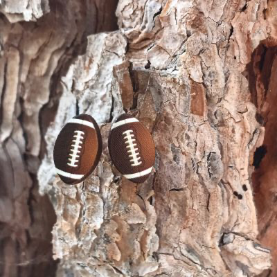 Football Stud Earrings