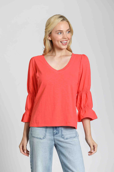 V Neck Renaissance Sleeve Top