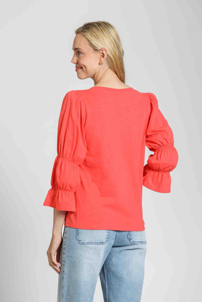 V Neck Renaissance Sleeve Top
