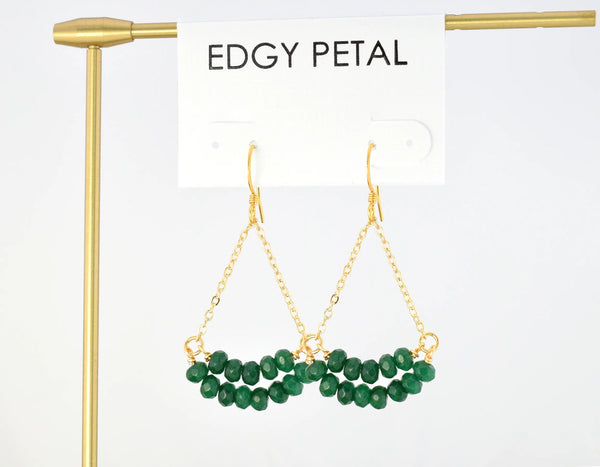 Emerald Onyx Earrings