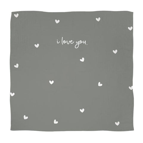 Love You Hearts Swaddle Blanket