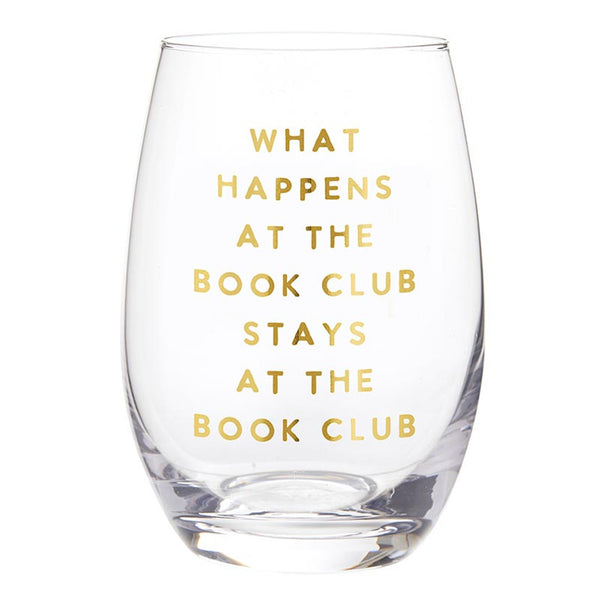 Book Club Wine Glass