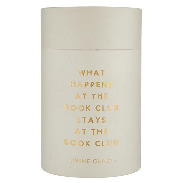 Book Club Wine Glass