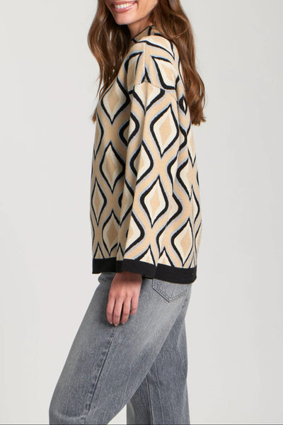 Desert Retro Swirl Funnel Neck