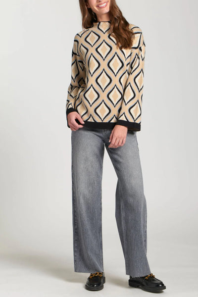 Desert Retro Swirl Funnel Neck