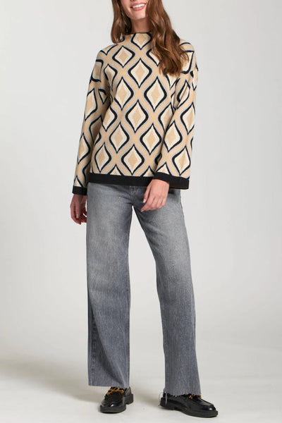 Desert Retro Swirl Funnel Neck