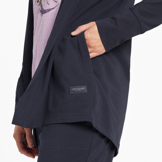 Flex Cardigan Ink Blue