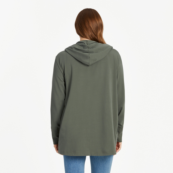 Flex Cardigan Moss Green
