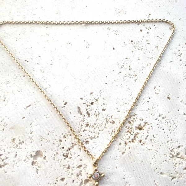Tiny Gold Cross Necklace
