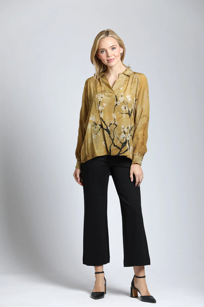 Ponte Cropped Wide Leg Pants