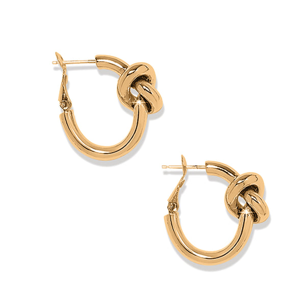Interlok Knot Earrings Gold