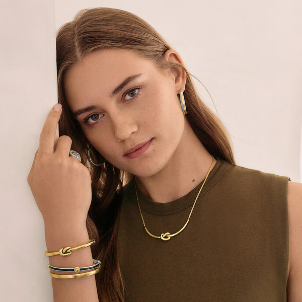 Interlok Single Knot BangleGold