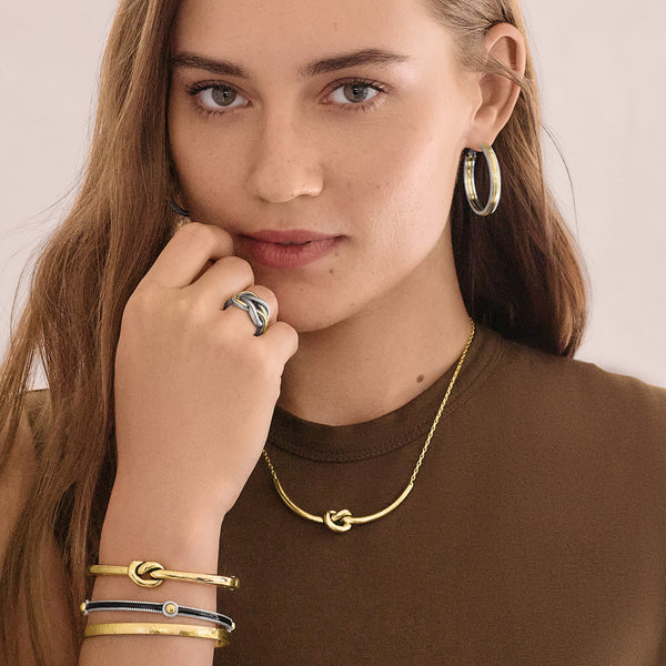 Interlok Single Knot BangleGold