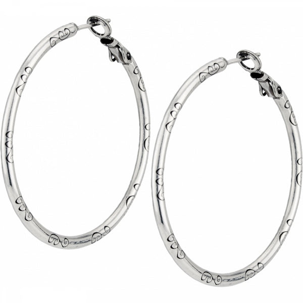 Large Charm Hoop Earrings