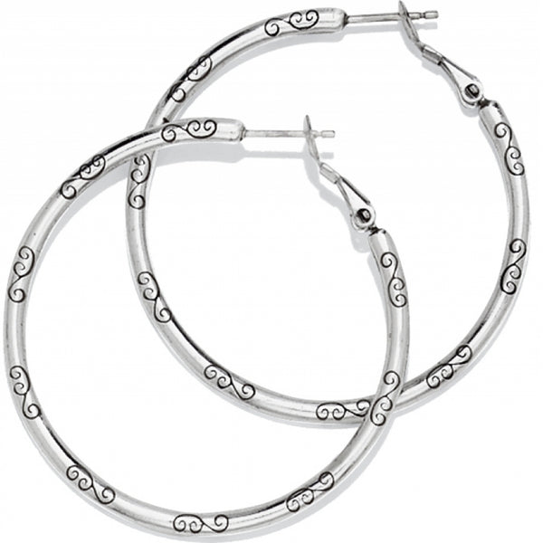 Large Charm Hoop Earrings