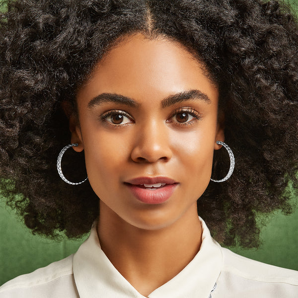 Interlok Braid Hoop Earrings