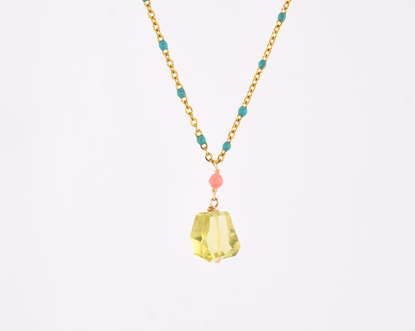 Citrine Turquoise Necklace