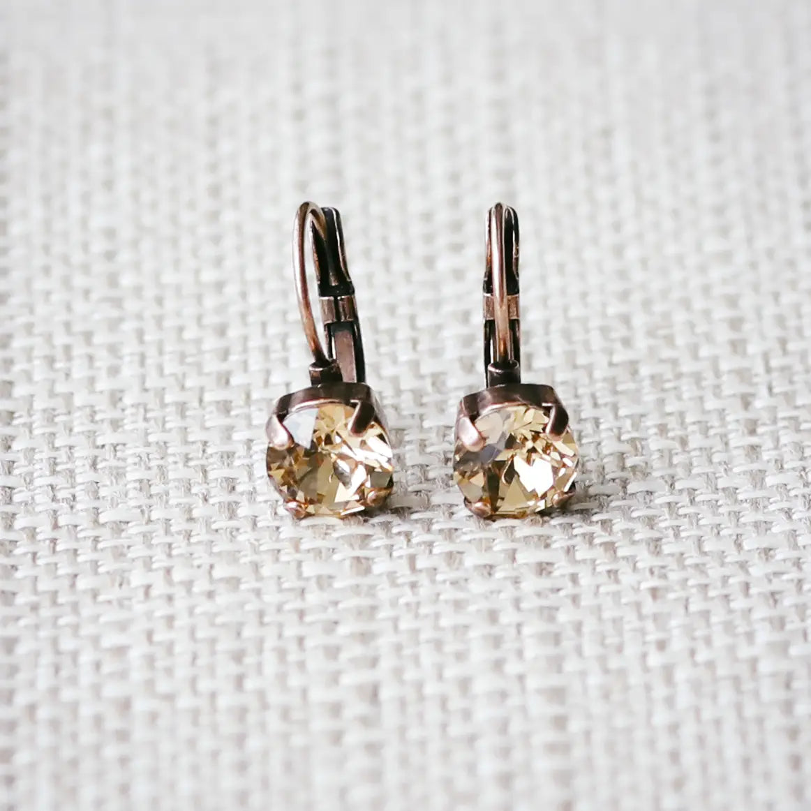 Jen Earrings Copper/Topaz