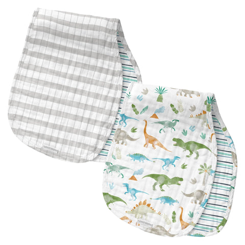 Dino Muslin Burp Cloth Set