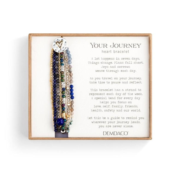 Beaded Love Bracelet Indigo