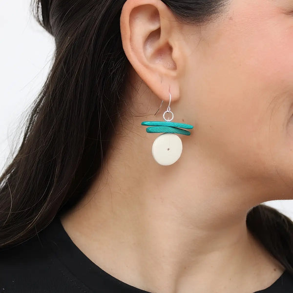 White Billie Earrings