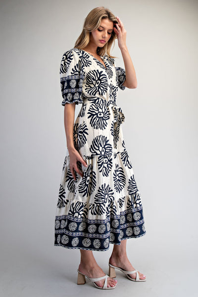 Navy Reef Boho Dress