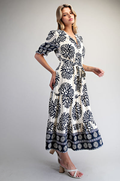 Navy Reef Boho Dress
