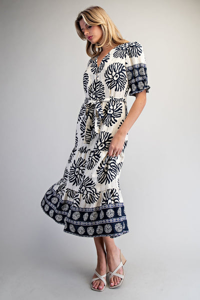 Navy Reef Boho Dress