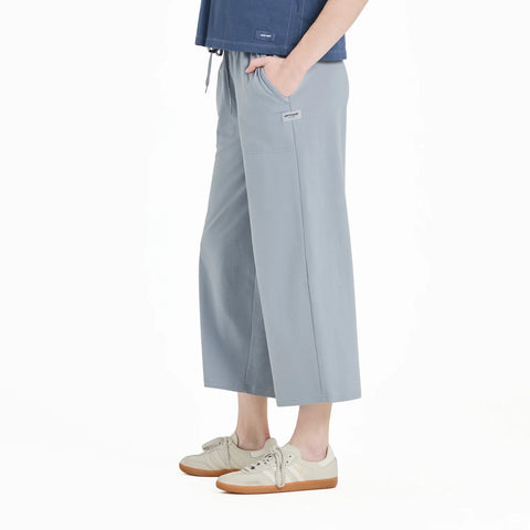 Flex Crop Pant Stone Blue