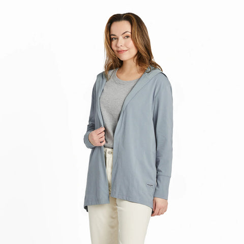 Flex Cardigan Stone Blue