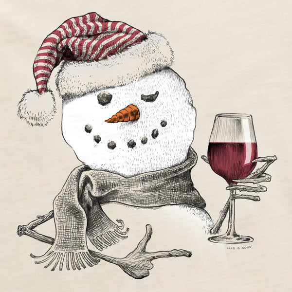 Snowman With Red Wine Tee