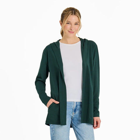 Flex Cardigan Treeline Green